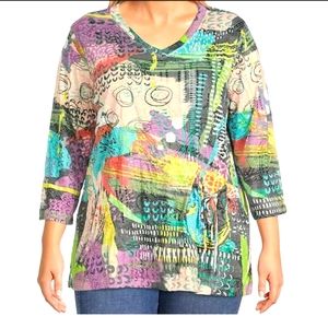 Ali Miles plus size v neck top